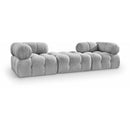  Meridian Ames 102" Grey Boucle Fabric Upholstered 3 pc Modular Sofa IMAGE 1