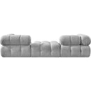  Meridian Ames 102" Grey Boucle Fabric Upholstered 3 pc Modular Sofa IMAGE 4