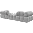 Meridian Ames 102" Grey Boucle Fabric Upholstered 3 pc Modular Sofa IMAGE 6
