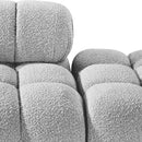  Meridian Ames 136" Grey Boucle Fabric Upholstered 4 pc Modular Sofa IMAGE 7