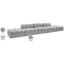  Meridian Ames 170" Grey Boucle Fabric Upholstered 5 pc Modular Sofa IMAGE 10