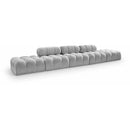  Meridian Ames 170" Grey Boucle Fabric Upholstered 5 pc Modular Sofa IMAGE 1