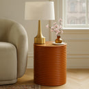  Meridian Nobi Terracotta Concrete Indoor/Outdoor End Table IMAGE 2