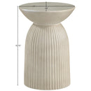  Meridian Opani Beige Concrete Indoor/Outdoor End Table IMAGE 6