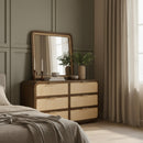  Meridian Windsor Brown Solid Wood Dresser IMAGE 2