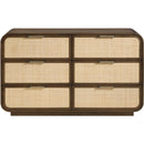  Meridian Windsor Brown Solid Wood Dresser IMAGE 3