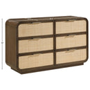  Meridian Windsor Brown Solid Wood Dresser IMAGE 9