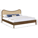  Meridian Windsor Brown Solid Wood King Bed IMAGE 9