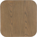  Meridian Cazari Brown Oak Wood And Iron End Table IMAGE 5