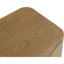  Meridian Cazari Brown Oak Wood And Iron End Table IMAGE 6