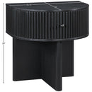  Meridian Cortland Black Acacia Veneer And Solid Wood Night Stand IMAGE 10