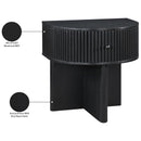  Meridian Cortland Black Acacia Veneer And Solid Wood Night Stand IMAGE 11