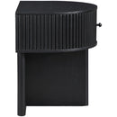  Meridian Cortland Black Acacia Veneer And Solid Wood Night Stand IMAGE 3