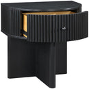  Meridian Cortland Black Acacia Veneer And Solid Wood Night Stand IMAGE 6
