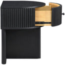  Meridian Cortland Black Acacia Veneer And Solid Wood Night Stand IMAGE 7