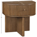  Meridian Cortland Brown Acacia Veneer And Solid Wood Night Stand IMAGE 10