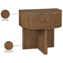  Meridian Cortland Brown Acacia Veneer And Solid Wood Night Stand IMAGE 11