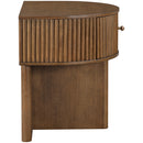  Meridian Cortland Brown Acacia Veneer And Solid Wood Night Stand IMAGE 3