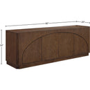  Meridian Everson Brown Oak Veneer And Solid Wood Sideboard/Buffet IMAGE 10
