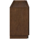  Meridian Everson Brown Oak Veneer And Solid Wood Sideboard/Buffet IMAGE 4