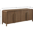  Meridian Harmony Brown Oak Veneer And Solid Wood Sideboard/Buffet IMAGE 10