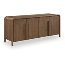  Meridian Harmony Brown Oak Veneer And Solid Wood Sideboard/Buffet IMAGE 1