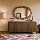  Meridian Harmony Brown Oak Veneer And Solid Wood Sideboard/Buffet IMAGE 2