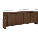  Meridian Elanor Brown Oak Veneer And Solid Wood Sideboard/Buffet IMAGE 10
