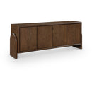  Meridian Elanor Brown Oak Veneer And Solid Wood Sideboard/Buffet IMAGE 1