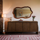  Meridian Elanor Brown Oak Veneer And Solid Wood Sideboard/Buffet IMAGE 2