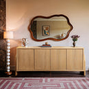  Meridian Elanor Natural Oak Veneer And Solid Wood Sideboard/Buffet IMAGE 2