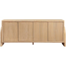  Meridian Elanor Natural Oak Veneer And Solid Wood Sideboard/Buffet IMAGE 3