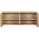  Meridian Elanor Natural Oak Veneer And Solid Wood Sideboard/Buffet IMAGE 6