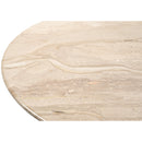  Meridian Liona Beige Marble And Mango Wood Coffee Table IMAGE 5