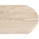  Meridian Liona Beige Marble And Mango Wood End Table IMAGE 4