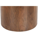  Meridian Liona Beige Marble And Mango Wood End Table IMAGE 5