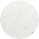  Meridian Liona 42" White Marble And Mango Wood Dining Table IMAGE 4