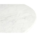  Meridian Liona White Marble And Mango Wood End Table IMAGE 7