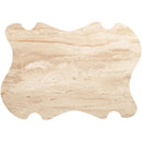  Meridian Liona Beige Marble And Acacia Wood Coffee Table IMAGE 5
