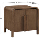  Meridian Harmony Brown Oak Veneer And Solid Wood Night Stand IMAGE 10