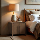  Meridian Harmony Brown Oak Veneer And Solid Wood Night Stand IMAGE 2