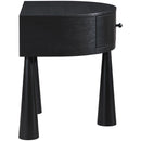  Meridian Oasis Black Acacia Veneer And Solid Wood Night Stand IMAGE 3