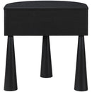  Meridian Oasis Black Acacia Veneer And Solid Wood Night Stand IMAGE 4