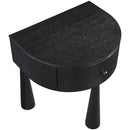  Meridian Oasis Black Acacia Veneer And Solid Wood Night Stand IMAGE 8