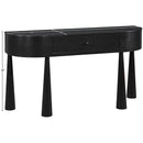  Meridian Oasis Black Acacia Veneer And Solid Wood Console Table IMAGE 11