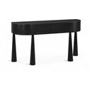  Meridian Oasis Black Acacia Veneer And Solid Wood Console Table IMAGE 1