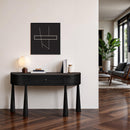  Meridian Oasis Black Acacia Veneer And Solid Wood Console Table IMAGE 2