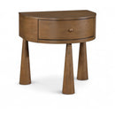  Meridian Oasis Brown Acacia Veneer And Solid Wood Night Stand IMAGE 1