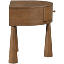  Meridian Oasis Brown Acacia Veneer And Solid Wood Night Stand IMAGE 3