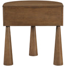  Meridian Oasis Brown Acacia Veneer And Solid Wood Night Stand IMAGE 4